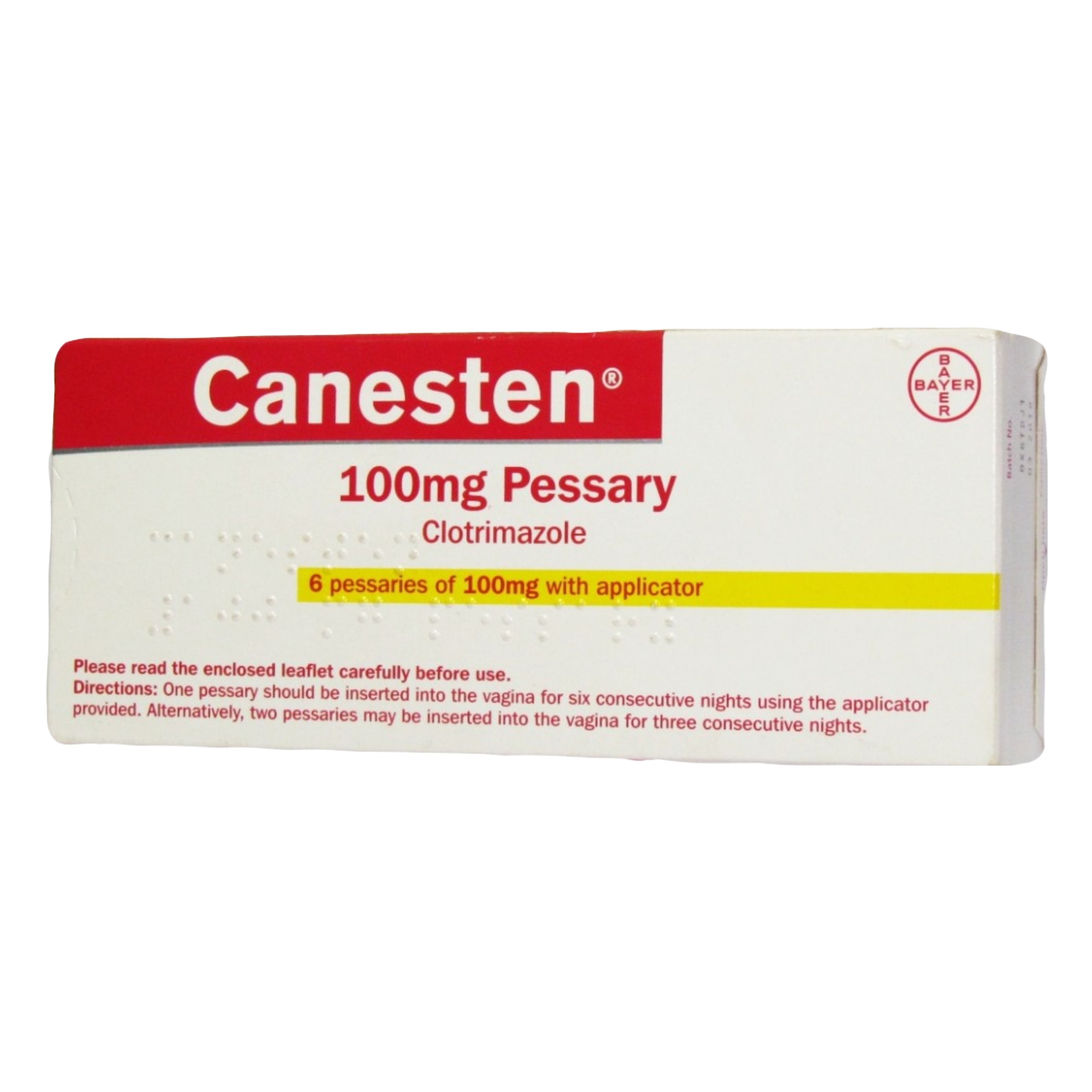 Box of Canesten 500mg Pessary for internal thrush treatment