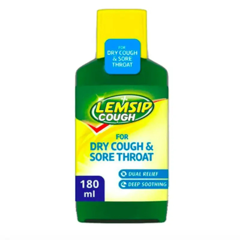 Lemsip Cough For Dry Cough & Sore Throat 180ml