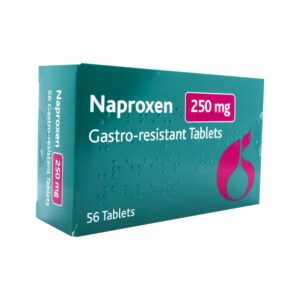 Box of Naproxen used to treat arthritis, gout, and menstrual cramps