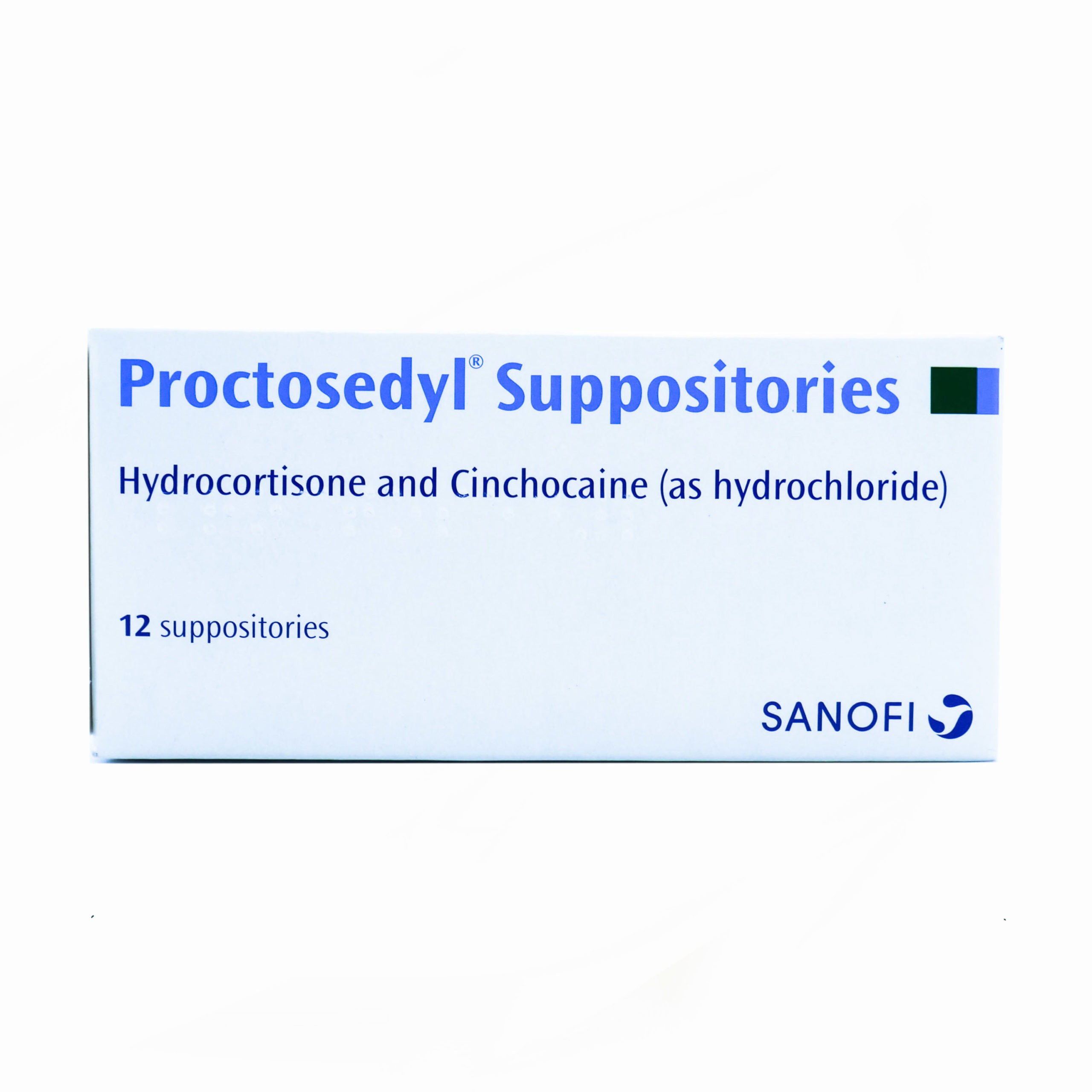 Box of Proctosedyl Suppositories for haemorrhoid treatment