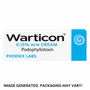 Warticon 0.15% Cream tube for treating external genital warts